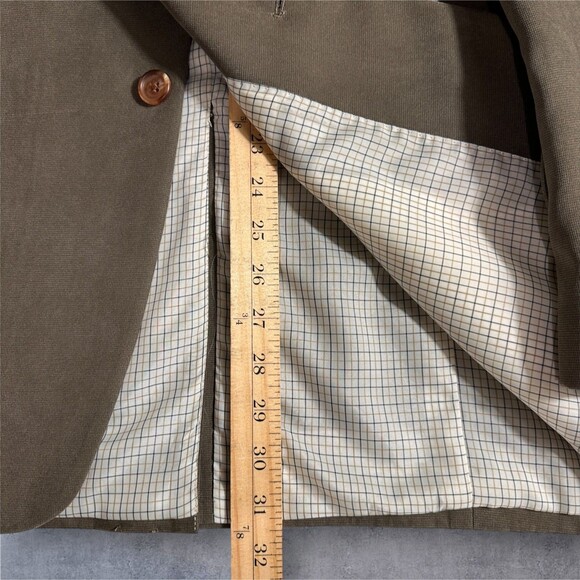 RALPH LAUREN Classic fit Mens Blazer 42L Sport Coat 2-Button Jacket Olive Velvet - Picture 10 of 13